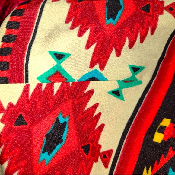 Wet Seal Aztec Bohemian Smocked Crop Top Cami Tank L Large - Picture 5 of 6